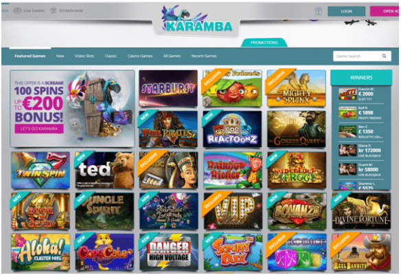 Karamba casino Games to play