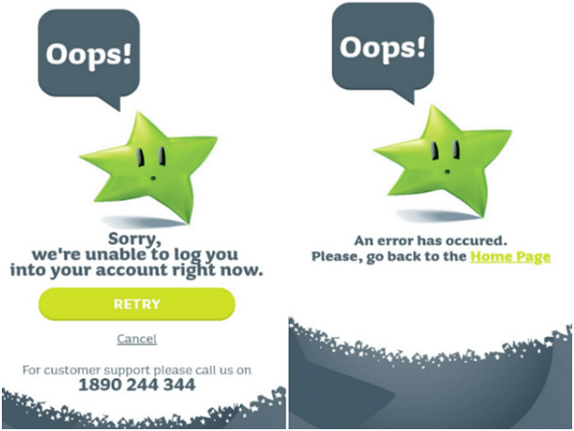 National Lottery App Ireland Error Message
