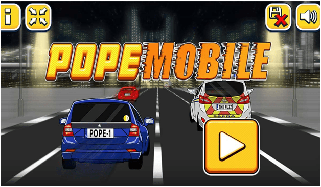 Pope Mobile arcade game