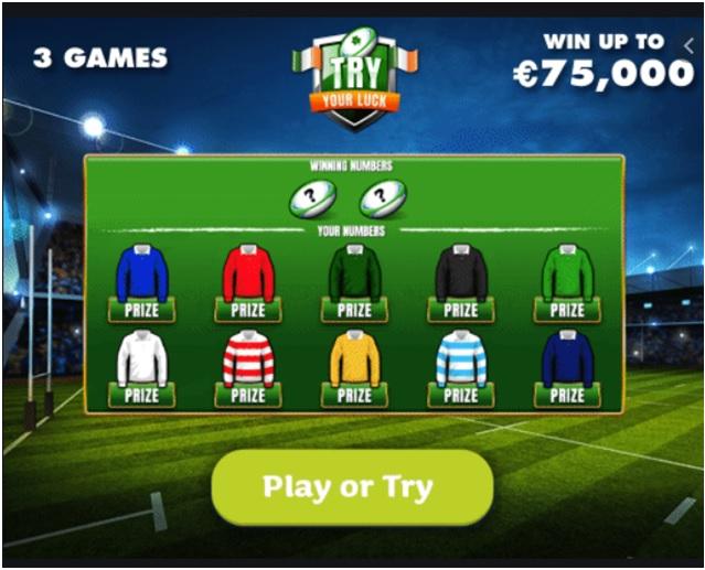 Games to play in Try Your Luck Lotto Ireland